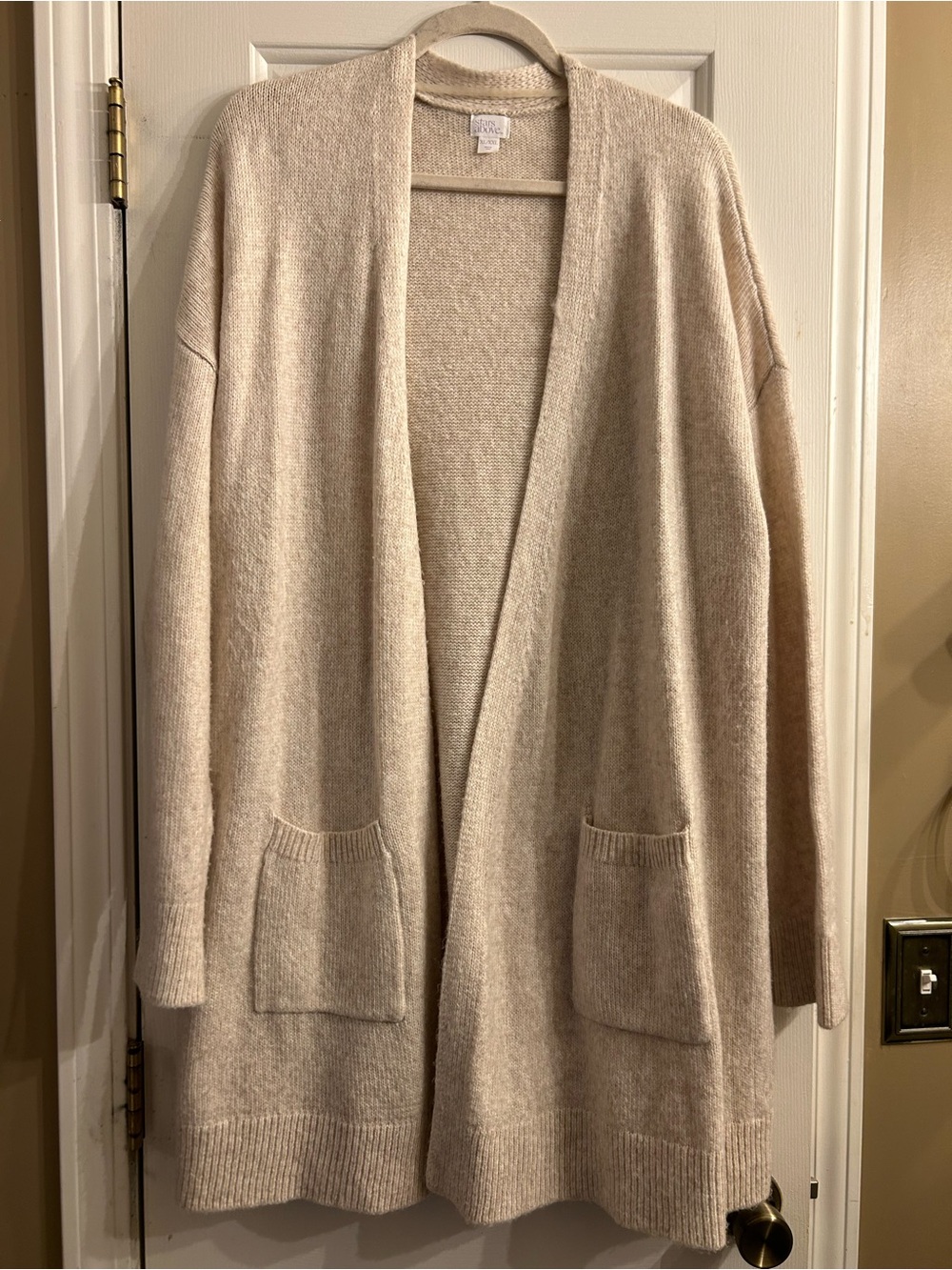 Stars Above Cream Open-Front Pocketed Cardigan